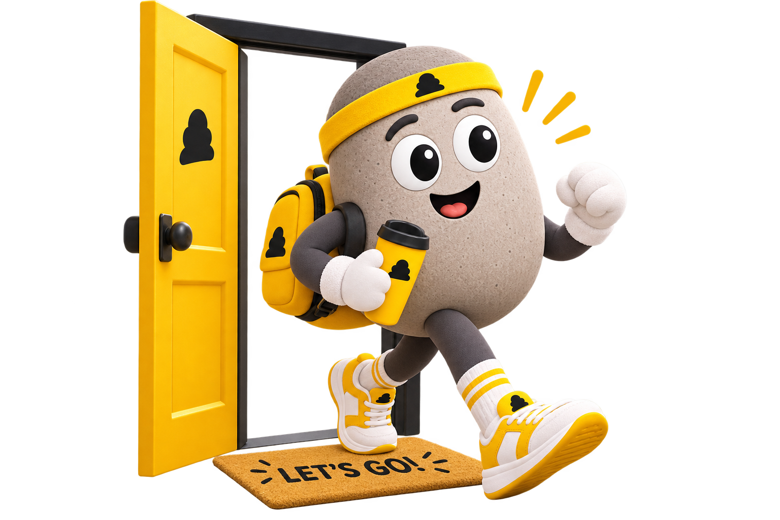 Mascot — out the door